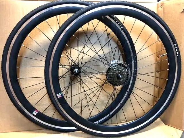 New 7 Speed Shimano  Road Racing Bike Black Wheelset with 700c X 25" kenda Tyres