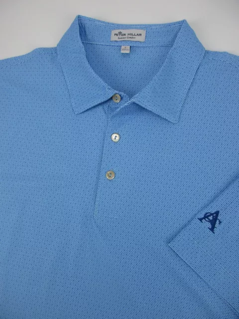 Mens Large Peter Millar Dudley Performance Polo golf shirt Arizona County Club