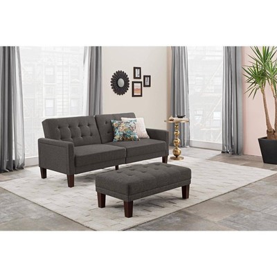 Better Homes and Gardens Porter Rectangular Ottoman, Gray Linen 4