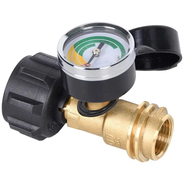 1 confezione misuratore serbatoio propano con collegamento pol 5-100 libbre pressione propano marrone chiaro Q5E6
