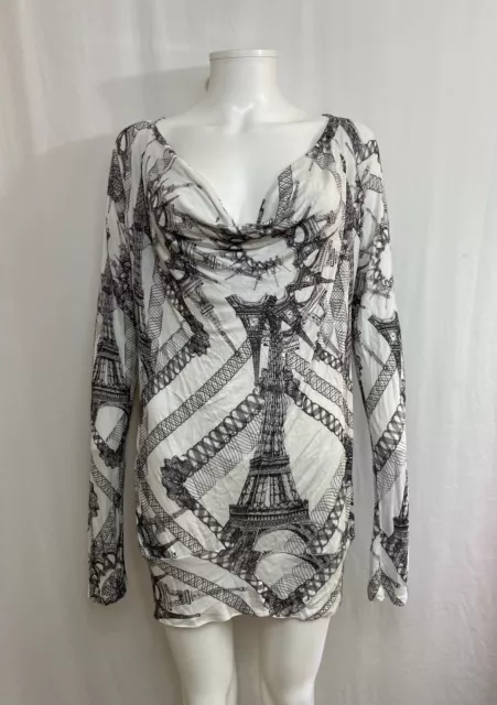 Vtg Jean’s Paul Gaultier Eiffel Tower Print Cotton Dress M