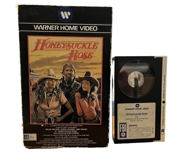 Honeysuckle Rose Betamax Warner Home Video Big Box Willie Nelson 1980 BETA