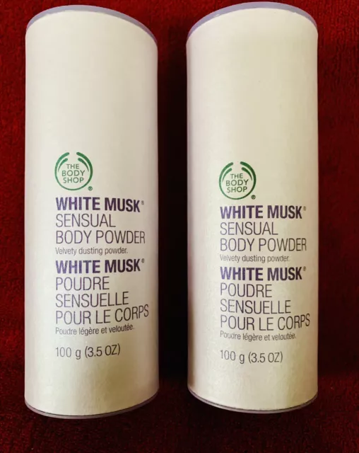 The Body Shop 2 White Musk Sensual Body Powder Velvety Dusting Discontinued New