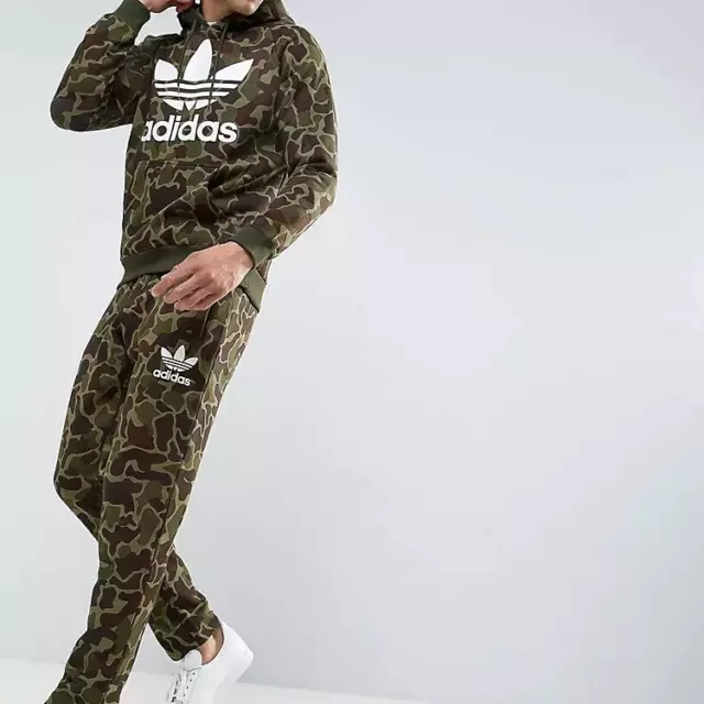 Adidas Originals Camouflage Track Pants Jacket Suit Army Mens Camo Military Set