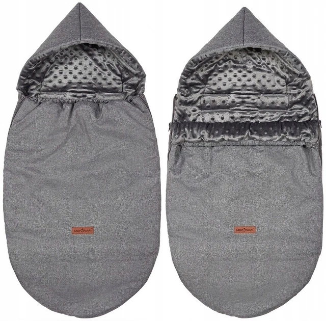 Universal Hooded Footmuff Pushchair Stroller Buggy Dimple Dark Grey/Graphite