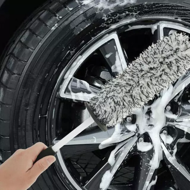 Car Wash Super Brush Microfiber Wheel Brush Non-Slip Handle Easy To  Cleaning Rim