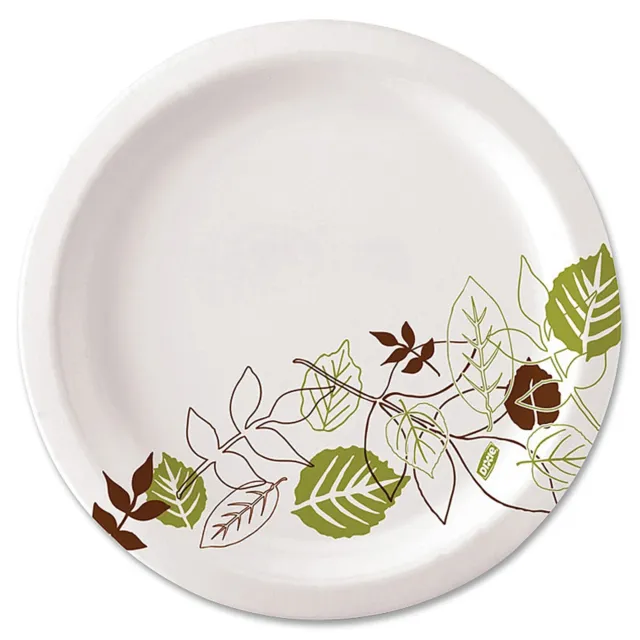 Nicole Home Collection 6\ Uncoated Paper Plates - White, 80 Count