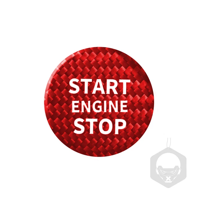 Kohlefaser Automotor Start Stop Knopf Zünd Aufkleber Trimmen Für Volkswagen B