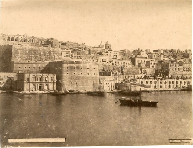 Tirage Albuminé Vintage - Malte, La Valette, Victoria Gate, Circa 1885 (15x20cm)