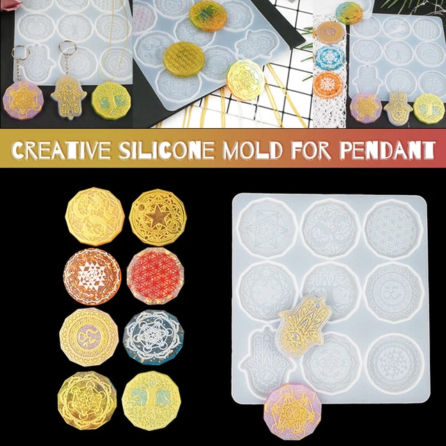 Sacred Geometry Pendant Silicone Mould Crystal Epoxy Resin Mold Jewelry G