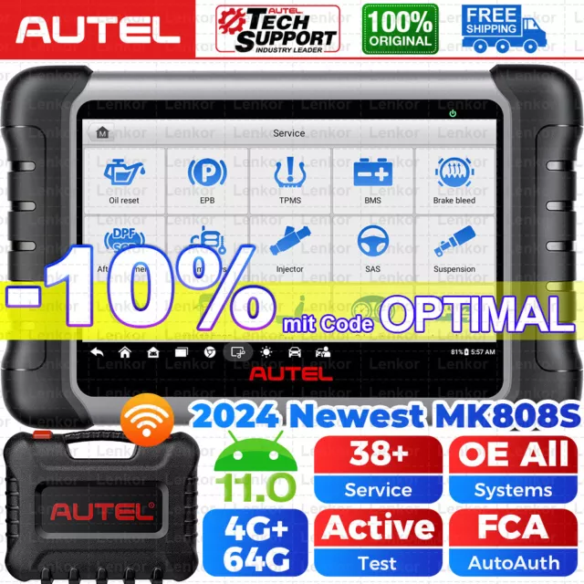 2024 Autel MaxiCOM MK808S PROFI KFZ Diagnosegerät ALLE SYSTEME TPMS Aktiver Test