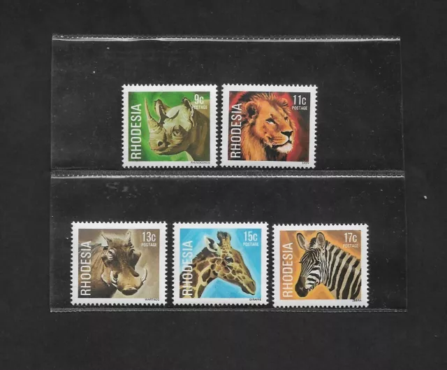 Lote 4104 - RHODÉSIA - SÉRIE COMPLETA COM 5 SELOS TEMA "ANIMAIS" MNH