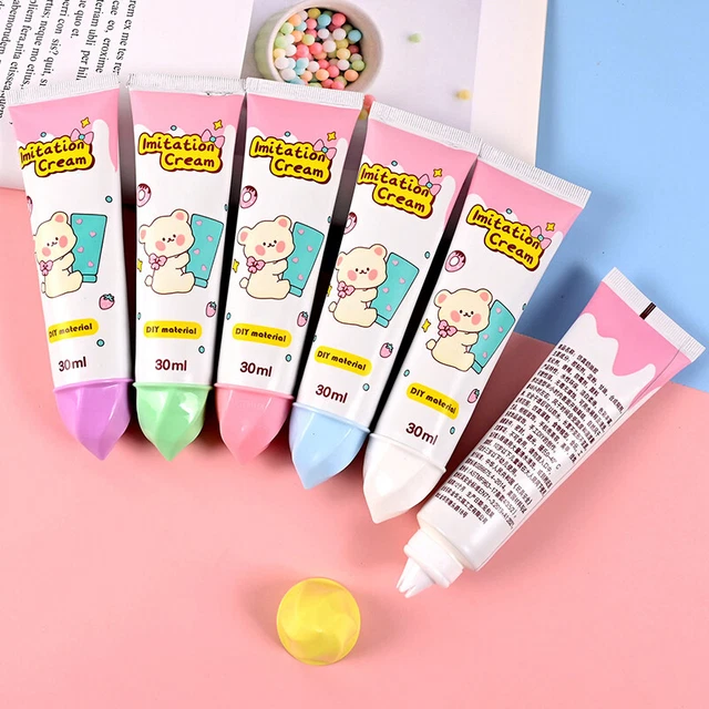 30ml/bottle Resin Cream For Phone Case Fake Whipped Clay Glue DIY Craft