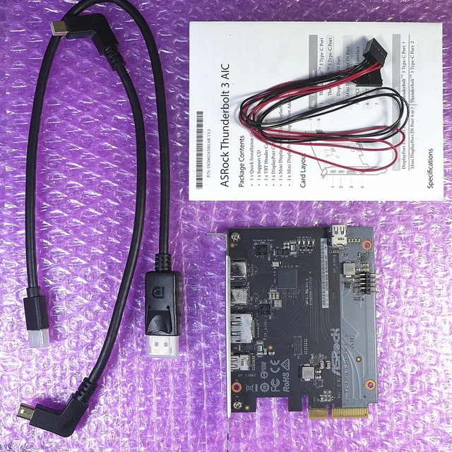 ASROCK THUNDERBOLT AIC 3 R2.0 Expansion Card $168.07
