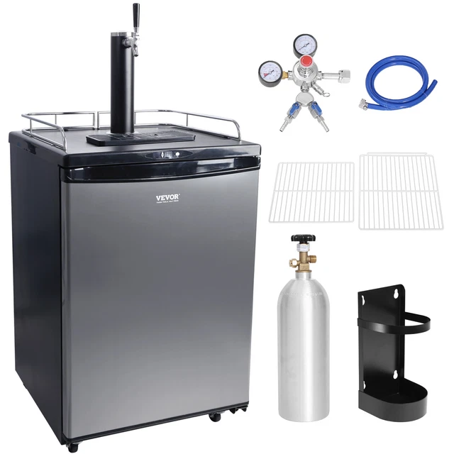 VEVOR Beer Kegerator Draft Beer Dispenser Full Size Keg Refrigerator Single Tap