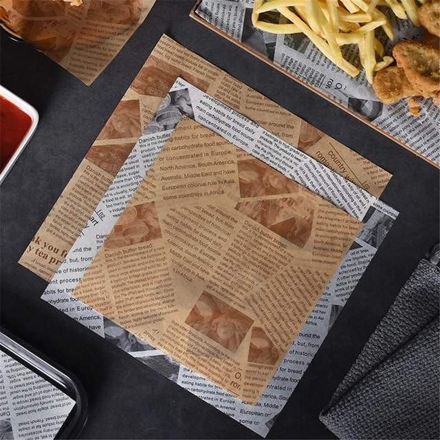 Baking Tools Cookie Oilpaper Bread Sandwich Burger Fries Wrappers Grease Paper