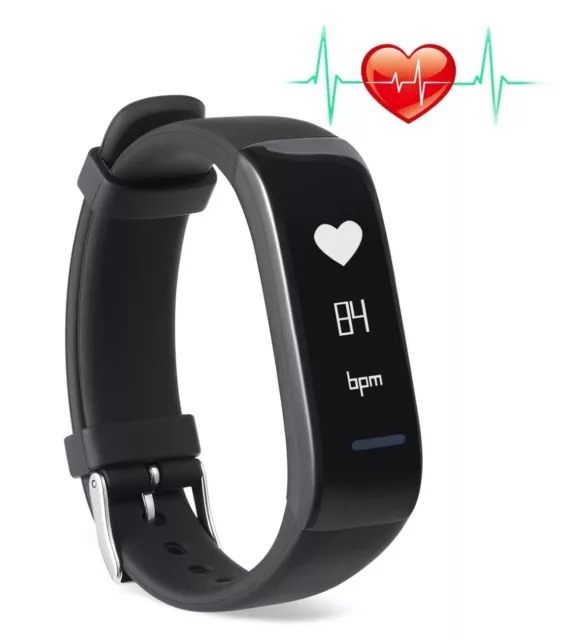 Blood Pressure Heart Rate Monitor Activity Tracker Fitness Smart Band for Sports