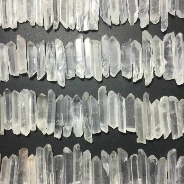 100pcs cristal naturel en vrac quartz blanc petits points spécimen de baguette