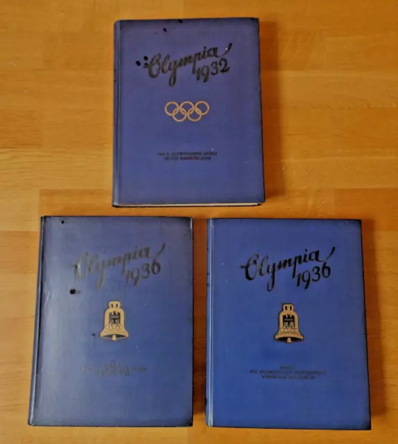 Olympia 1932 / 1936 = 3 Sammelband Alben - Los Angeles (1) - Berlin (2) komplett