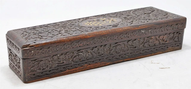 Boîte De Rangement Ancienne En Bois - Mini Plateaux Avec Compartiments - Fait Main Vers 1900-1940