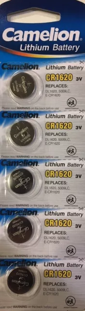 10 x PILA BOTON CAMELION CR1620 BATERIA LITIO LITHIUM 3V BATTERY DL1620 5009LC