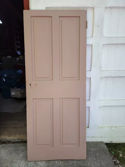 ANTIQUE DOOR NEW ENGLAND 4  Panel 18th-19th CENTURY INTERIOR 82 1/4 x 33 1/4