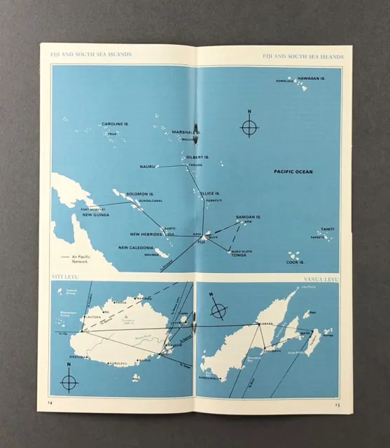 British Airways Fiji & The South Sea Islands Vintage Airline Brochure 1975 Ba 3