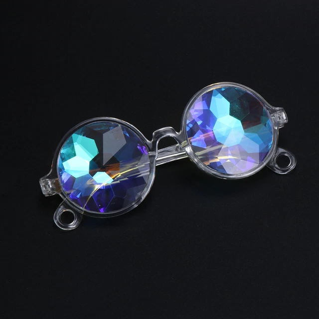 Occhiali Caleidoscopio Rave Occhiali da sole Arcobaleno Steampunk