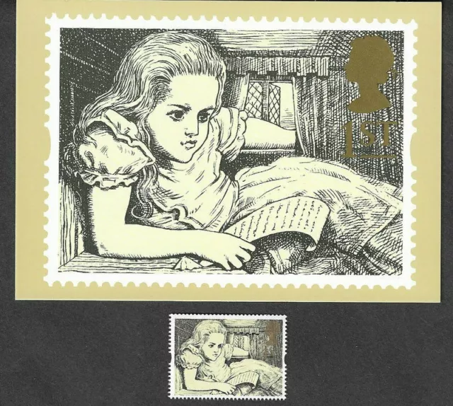 Alice in Wonderland-1994 Great Britain official stamp(mnh) and postcard