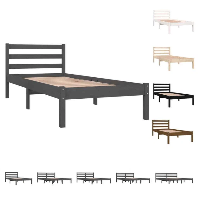 SOLID WOOD PINE Bed Frame Platform Bedstead Multi Colours Multi Sizes