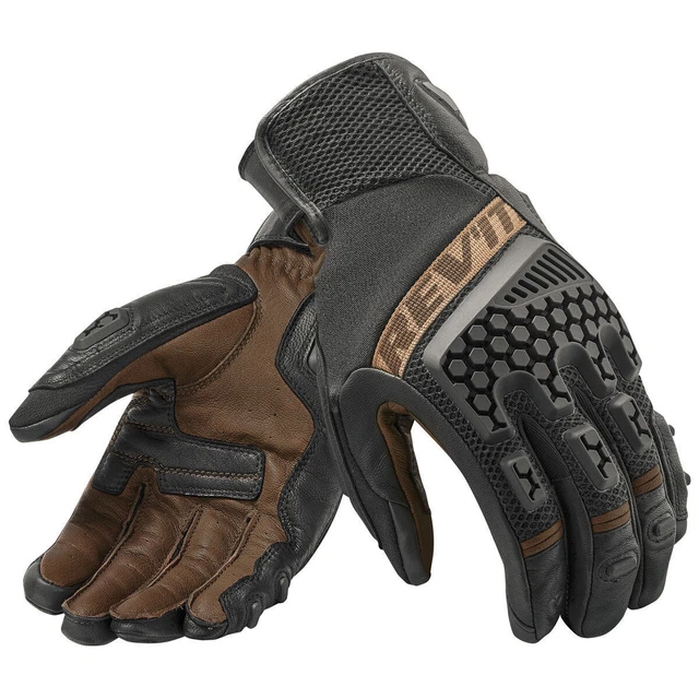 Motorcycle Revit Sand 3 Trails Adventure Touring Vented Short Gloves Motorbike G
