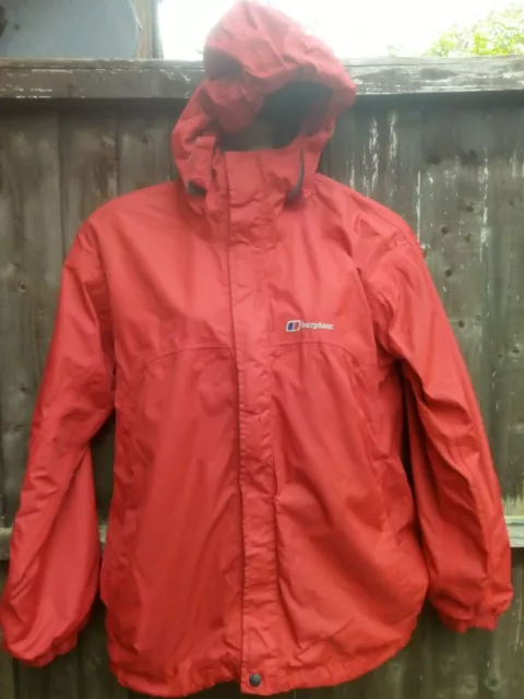 Berghaus AQ2 Youth Red Waterproof Hooded Jacket UK 11-12 Years