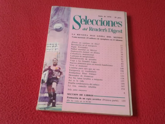 Revista Selecciones Del Reader´s Digest Junio 1970 Mundial De Fútbol México Ver