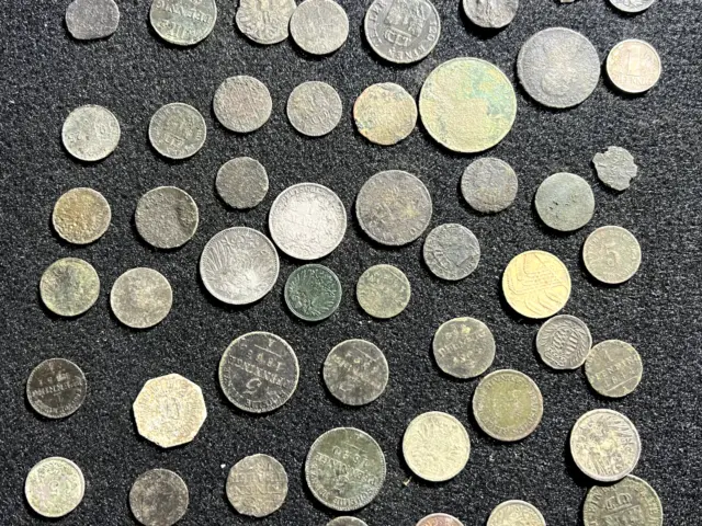 German Sachsen Prussia Relic 87 Coins Thaler Münze Imperial Pfennig Mark Silver 3