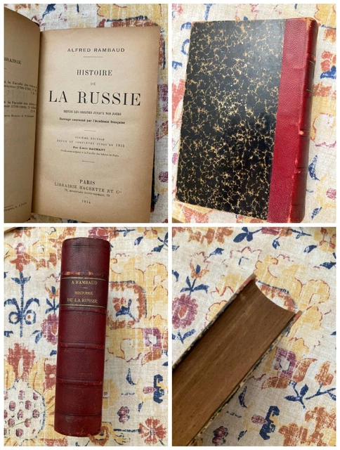 Alfred Rambaud Histoire de La Russie, 1914 Russian History Book Lawrence Steefel