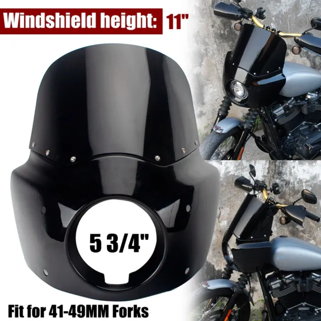 Front Fairing + 11" Windshield Kits For Harley Dyna Street Bob FXDB Custom FXDC