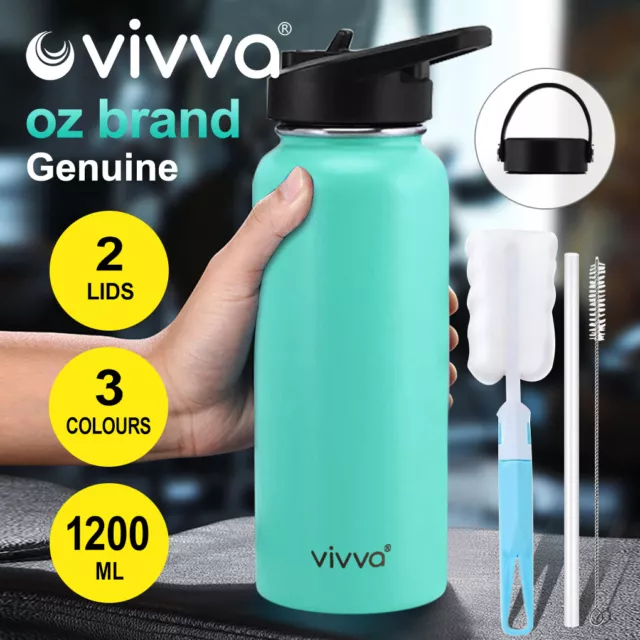 vivva Water Bottle Stainless Steel Double Wall Vacuum Insulated Drink Cup AU