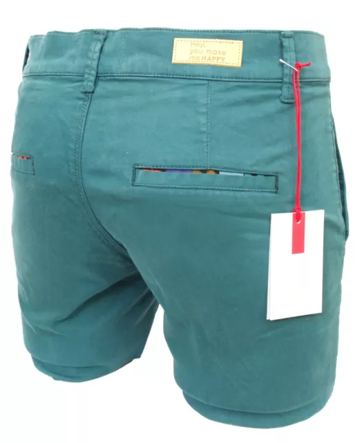 HAPPY Pantalon chino Joy vert epicea femme cigarette slim stretch