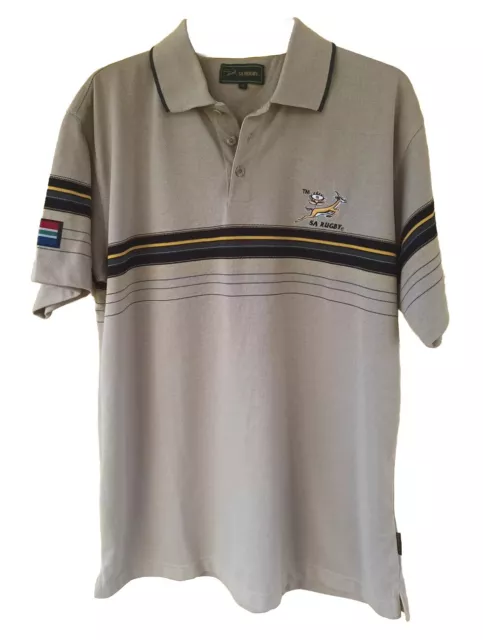 Vintage South Africa Rugby Union Polo Shirt Springboks 2003 World Cup Adult M