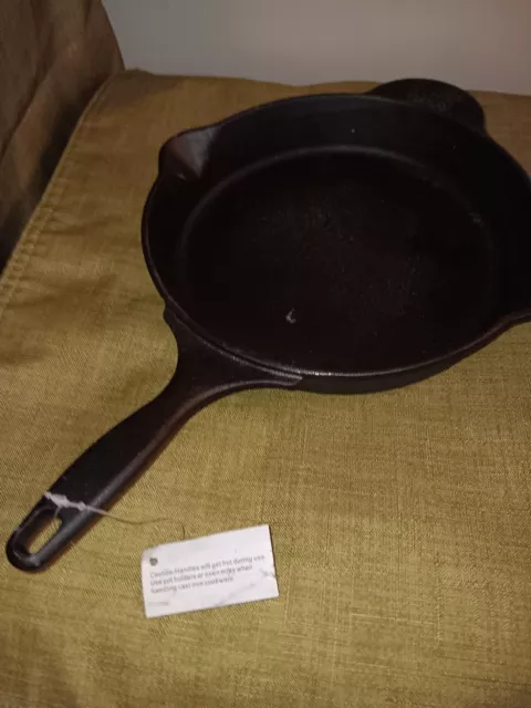 Pioneer Woman 8" Cast Iron Pan Skillet Black Double Pour Spout New