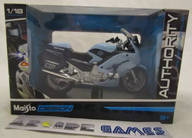 VEHICULE NEUF 1/18 MOTO YAMAHA FJR1300A POLICE STATE - MAISTO (vendeur pro)