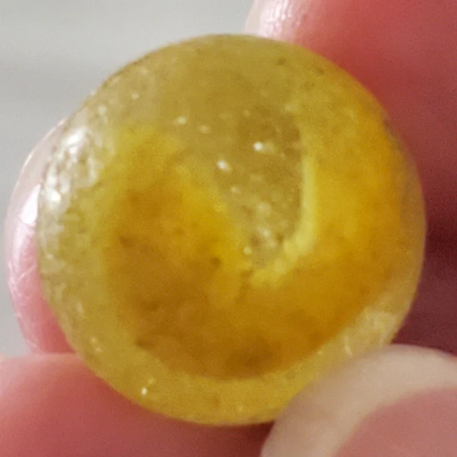 9/16" Yellow Banded Translucent Mica Marble