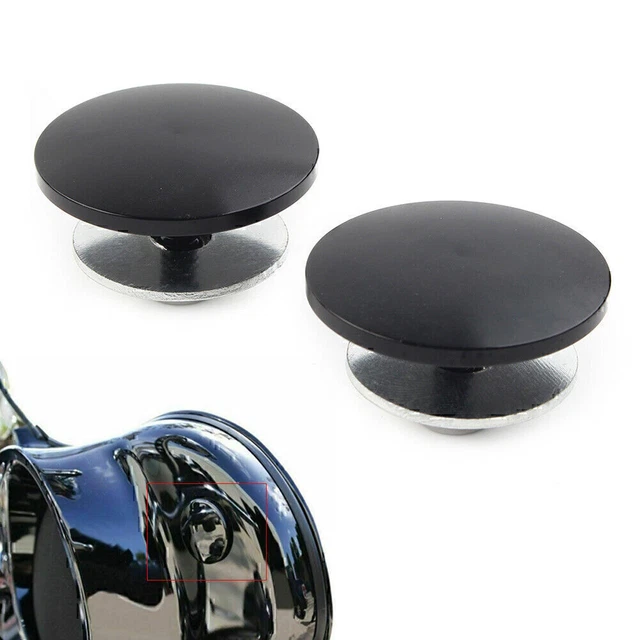 Stripper Design Mirror Hole Plugs For Harley Street Glide 2014-2023 – Low Profile Black Plugs