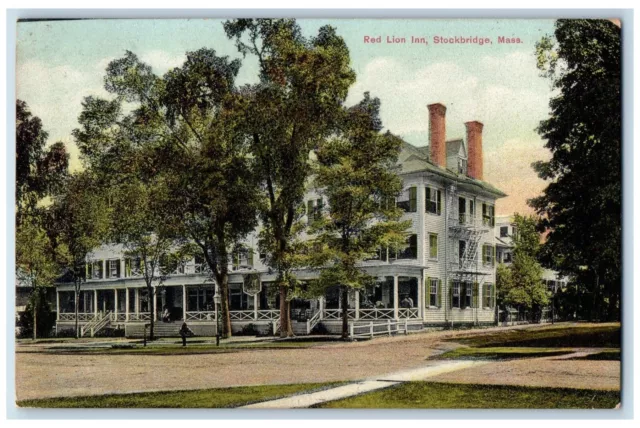 1909 Red Lion Inn Hotel Stockbridge Massachusetts MA Posted Antique Postcard