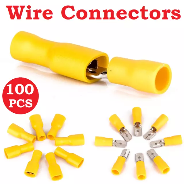 Crimp Terminals Insulated Male Female Spade Electrical Wire Connector Cable Lugs