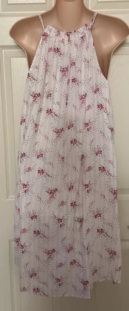 Ann Taylor LOFT Women's Pink Floral Halter Dress. Size Medium-NWT