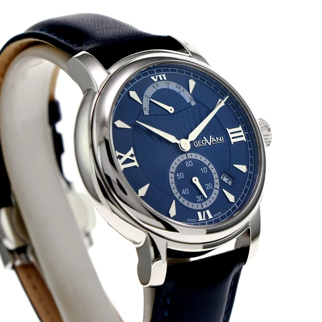 Montre Optima Atmos Automatic OSA449-SL-9 - Cadran Bleu, Bracelet Cuir - Neuf Avec étiquettes
