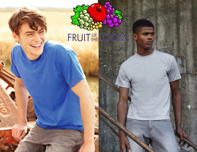 ORIGINAL Maglietta 145 GR maniche corte UOMO FRUIT OF THE LOOM T-shirt Cotton @