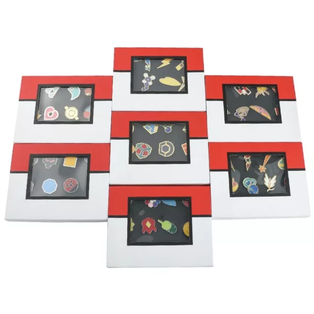 Pokemon Box Medaglie Badges Spille Nuove Varie Miste