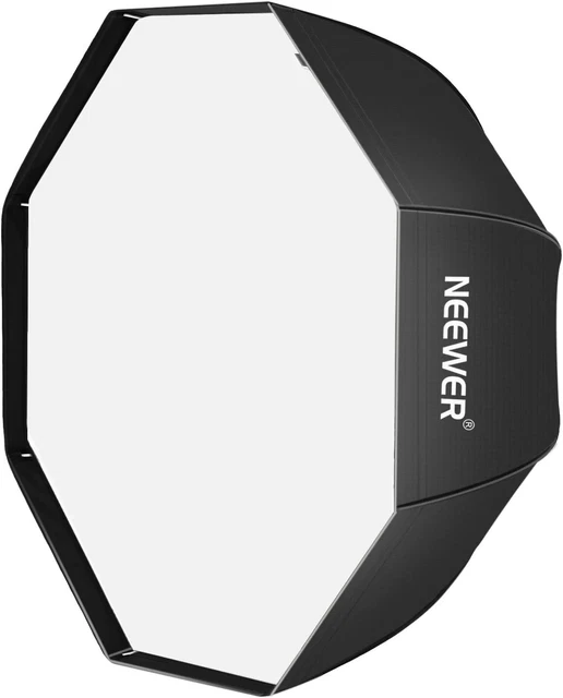 Paraguas Neewer 80 cm Softbox Octagonal para Fotografía, Flash de Estudio (Negro)